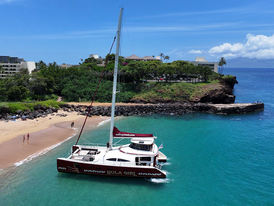 Hula Girl sailing catamaran